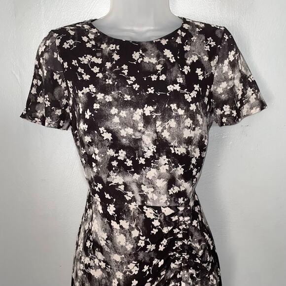 Simply Vera Wang Size XS Black Floral Chiffon Dress Whimsigoth Fairy Romantic - Picture 6 of 16